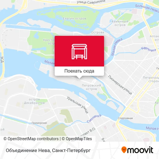 Карта Объединение Нева