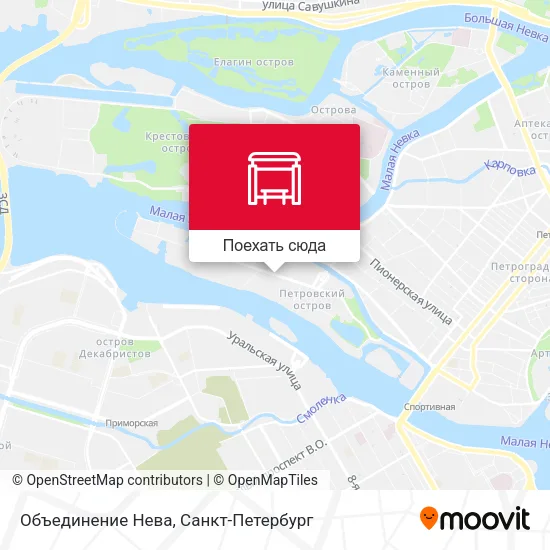Карта Объединение Нева