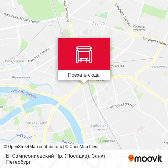 Карта Б. Сампсониевский Пр. (Посадка)