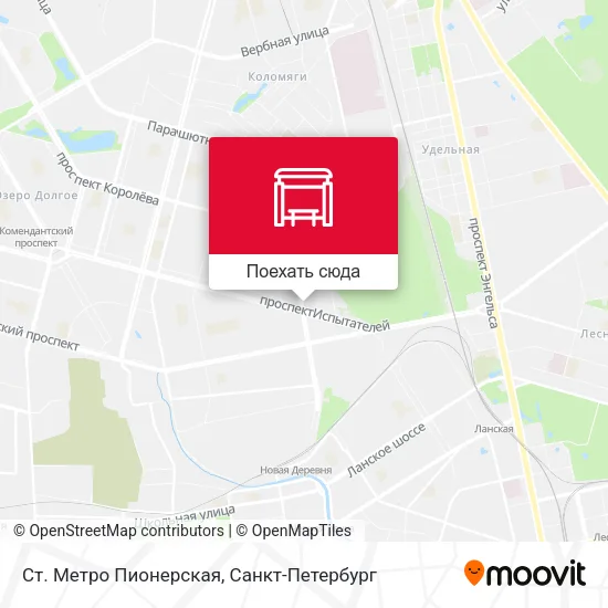 Карта Ст. Метро Пионерская