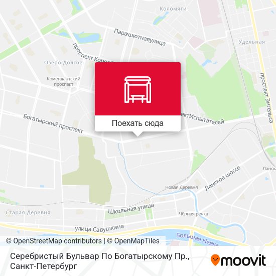 Карта Серебристый Бульвар По Богатырскому Пр.