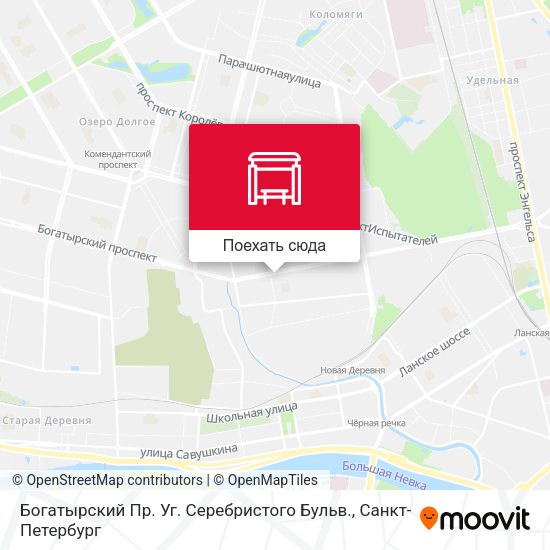 Карта Богатырский Пр. Уг. Серебристого Бульв.