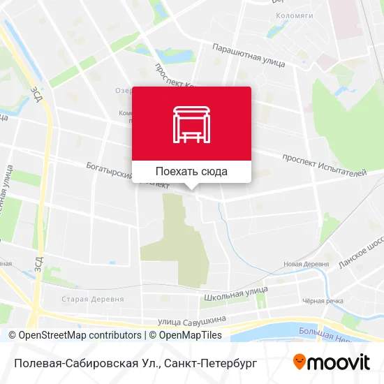 Карта Полевая-Сабировская Ул.