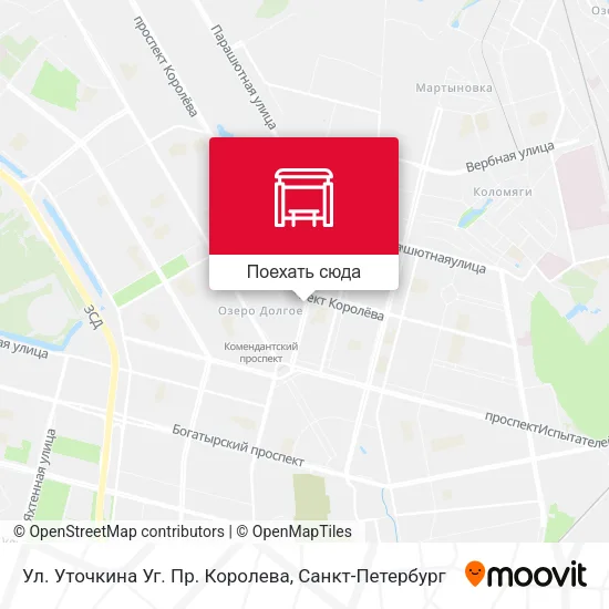 Карта Ул. Уточкина Уг. Пр. Королева
