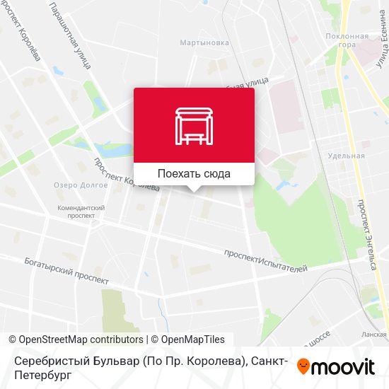 Карта Серебристый Бульвар (По Пр. Королева)