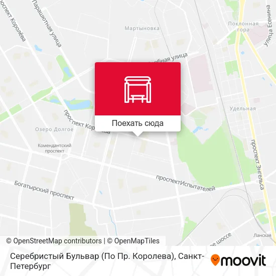 Карта Серебристый Бульвар (По Пр. Королева)