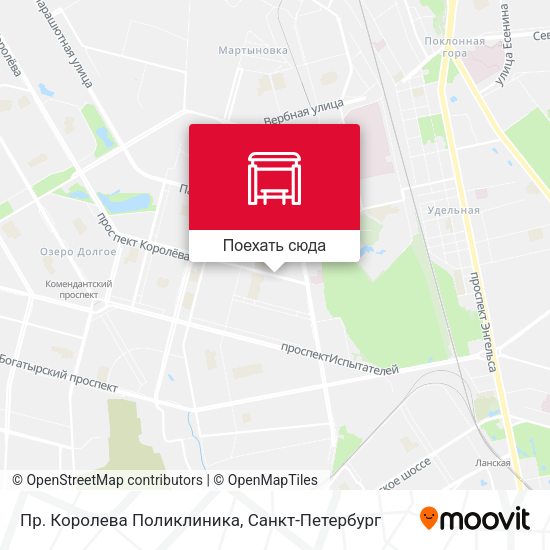 Карта Пр. Королева Поликлиника