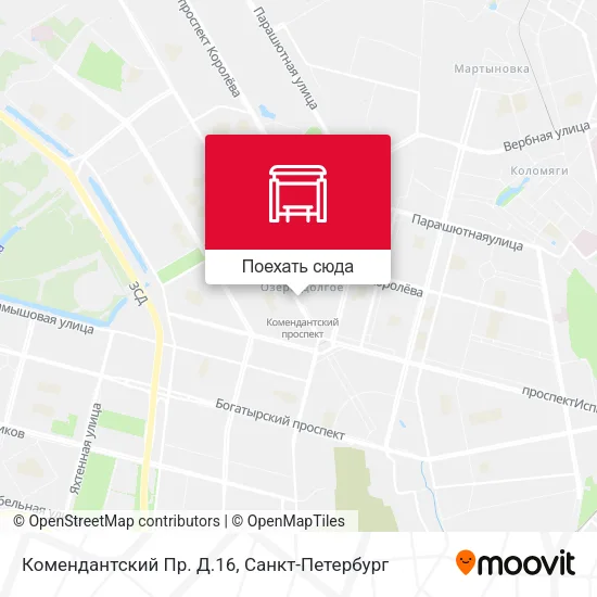Карта Комендантский Пр. Д.16