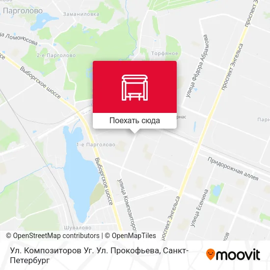 Карта Ул. Композиторов Уг. Ул. Прокофьева