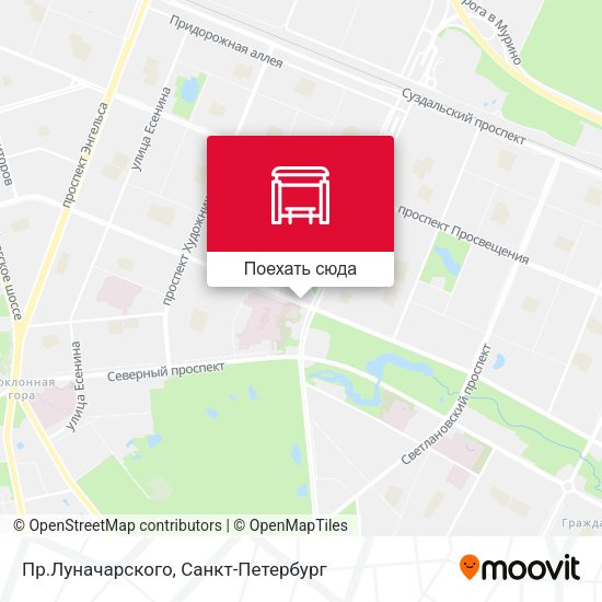 Карта Пр.Луначарского