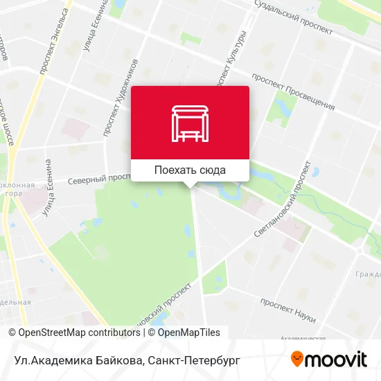 Карта Ул.Академика Байкова