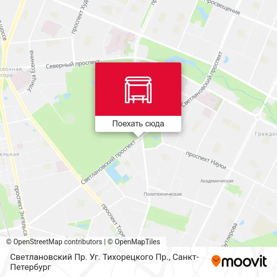 Карта Светлановский Пр. Уг. Тихорецкого Пр.