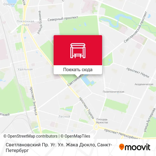 Карта Светлановский Пр. Уг. Ул. Жака Дюкло