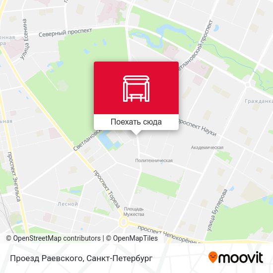 Карта Проезд Раевского