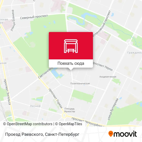 Карта Проезд Раевского