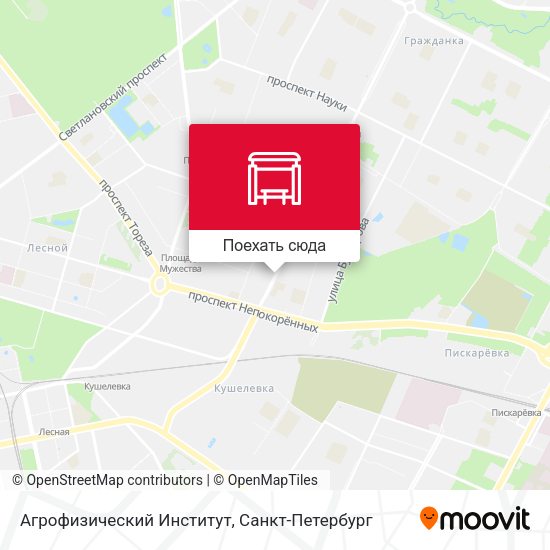 Карта Агрофизический Институт