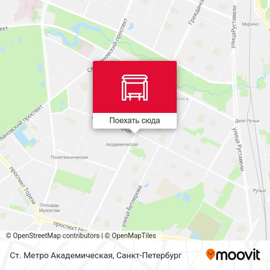 Карта Ст. Метро Академическая