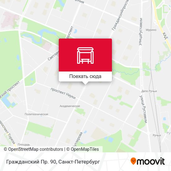 Карта Гражданский Пр. 90