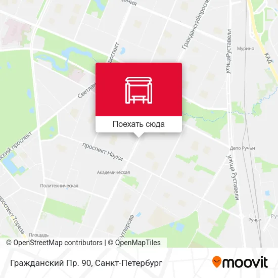 Карта Гражданский Пр. 90