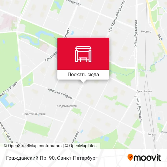 Карта Гражданский Пр. 90