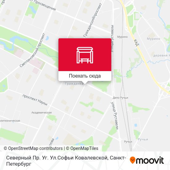 Карта Северный Пр.  Уг. Ул.Софьи Ковалевской