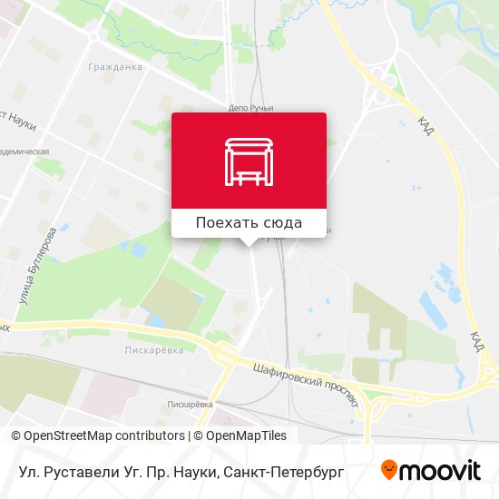 Карта Ул. Руставели Уг. Пр. Науки