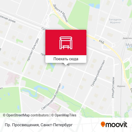 Карта Пр. Просвещения