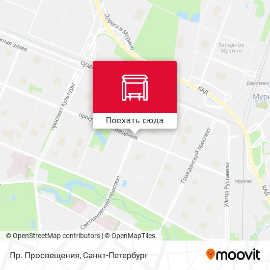 Карта Пр. Просвещения