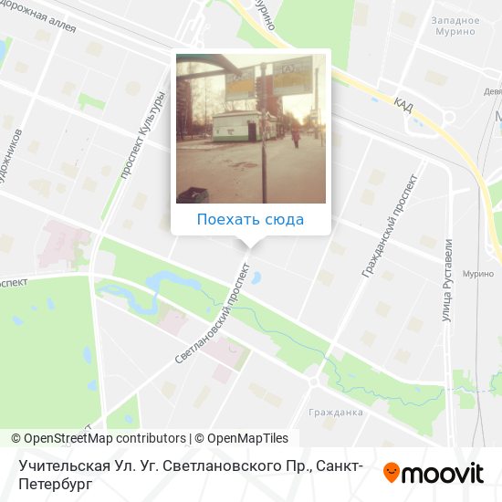 Карта Учительская Ул. Уг. Светлановского Пр.