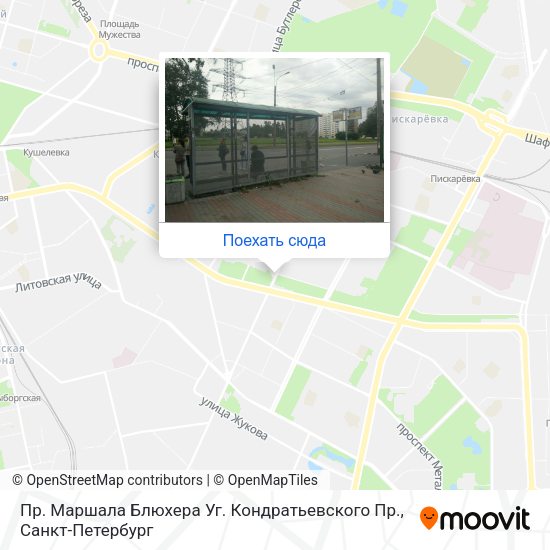 Карта Пр. Маршала Блюхера Уг. Кондратьевского Пр.