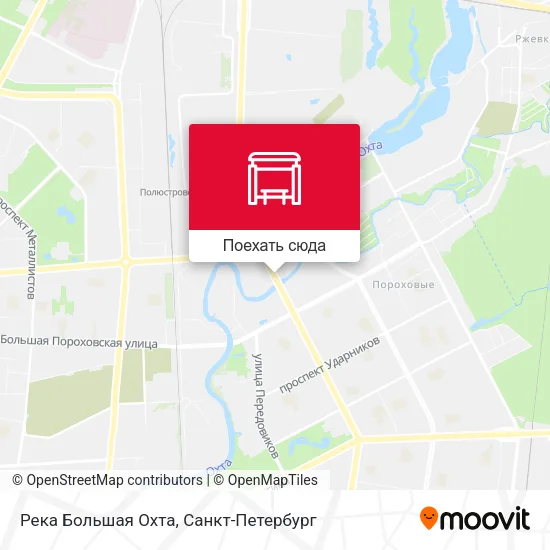 Карта Река Большая Охта