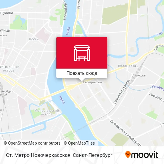 Карта Ст. Метро Новочеркасская