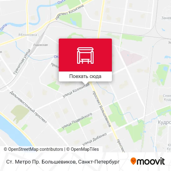 Карта Ст. Метро Пр. Большевиков