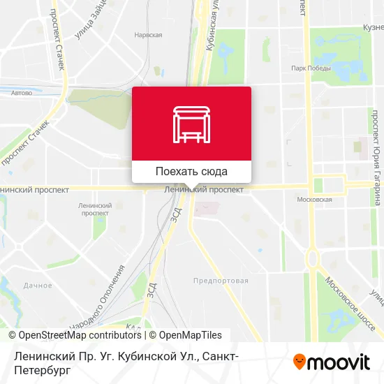 Карта Ленинский Пр.  Уг. Кубинской Ул.
