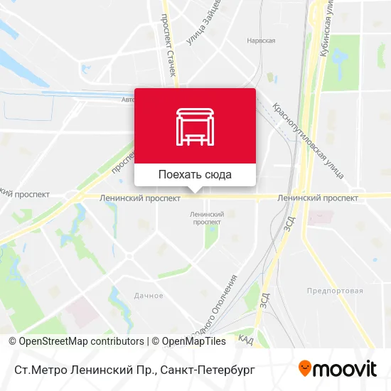 Карта Ст.Метро Ленинский Пр.
