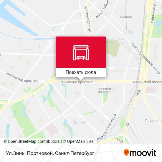 Карта Ул.Зины Портновой