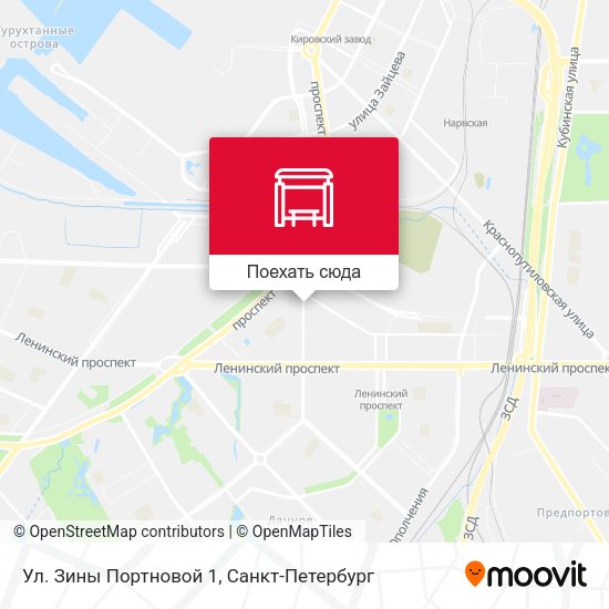 Карта Ул. Зины Портновой 1
