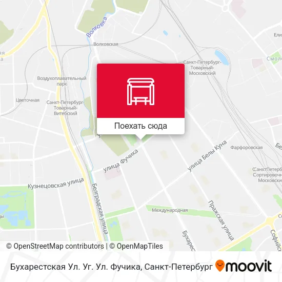 Карта Бухарестская Ул. Уг. Ул. Фучика