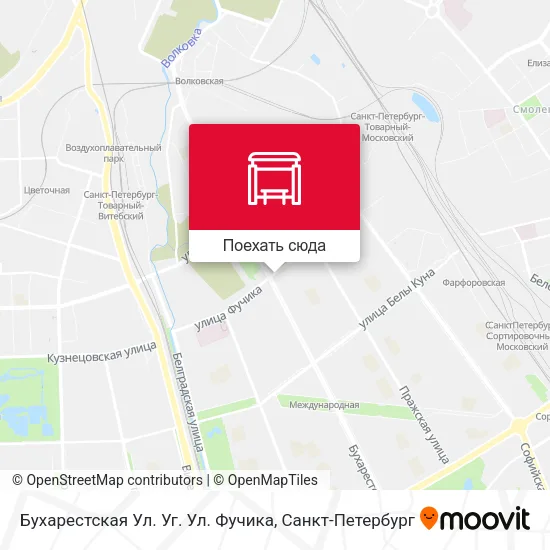 Карта Бухарестская Ул.  Уг. Ул. Фучика