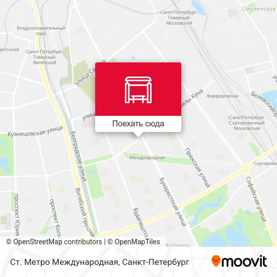 Карта Ст. Метро Международная