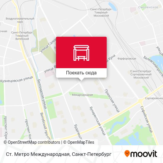 Карта Ст. Метро Международная