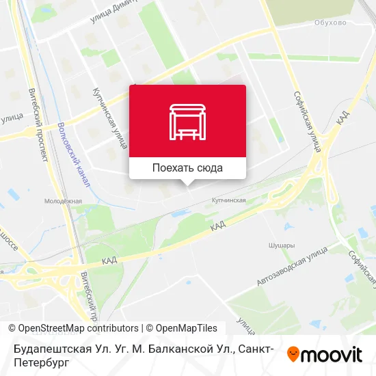 Карта Будапештская Ул. Уг. М. Балканской Ул.