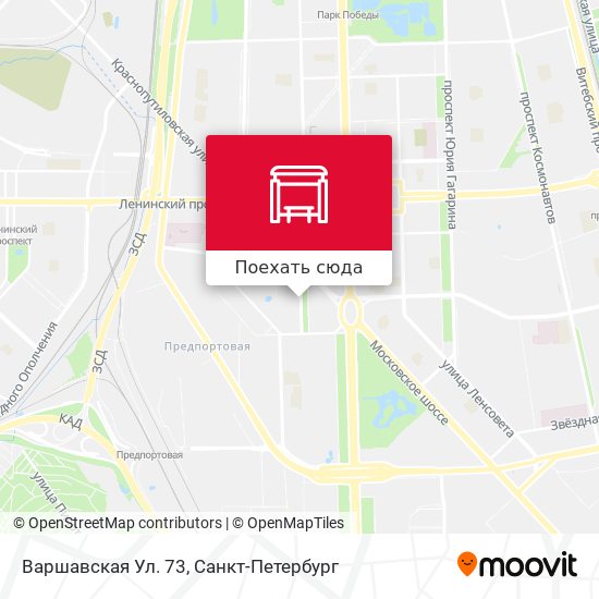 Карта Варшавская Ул. 73