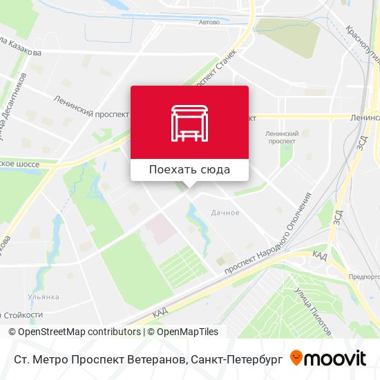 Карта Ст. Метро Проспект Ветеранов