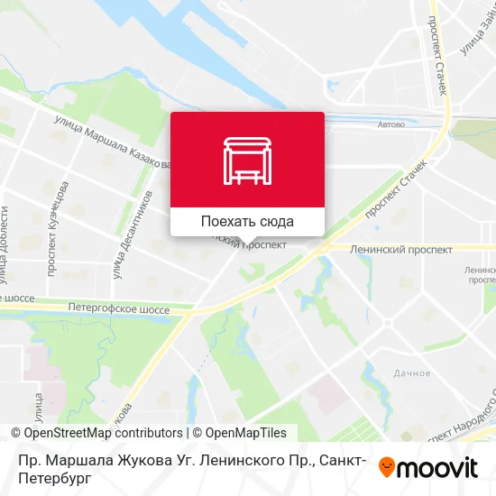 Карта Пр. Маршала Жукова Уг. Ленинского Пр.