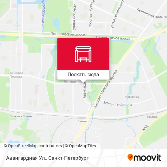 Карта Авангардная Ул.