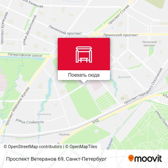 Карта Проспект Ветеранов  69