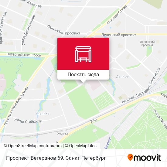 Карта Проспект Ветеранов  69