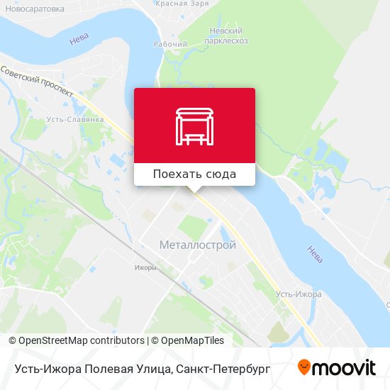 Карта Усть-Ижора  Полевая Улица