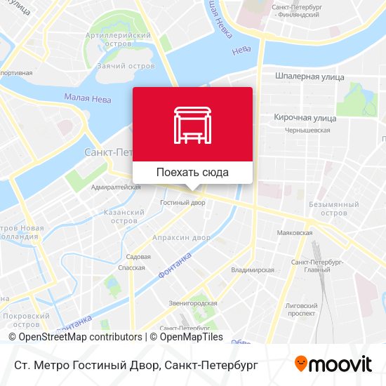 Карта Ст. Метро Гостиный Двор